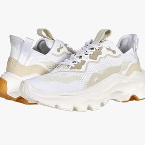 NEW Sorel Kinetic Breakthru Day Lace Sneakers - White and Tan